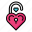 padlock, love, lock, valentine 