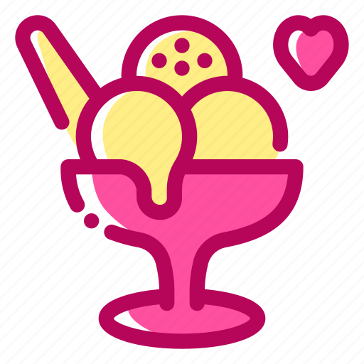 Wedding, marriage, love, ice, cream, couple icon - Download on Iconfinder