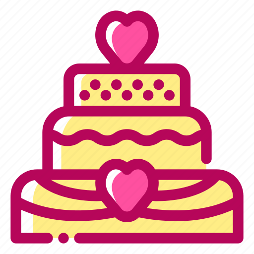 Wedding, marriage, love, cake, dessert icon - Download on Iconfinder