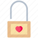 padlock, heart, security, love