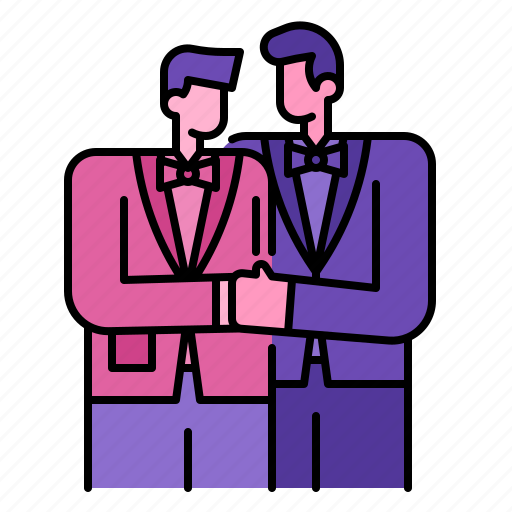 Gay, couple, men, lgbt, lgbtq, marriage, wedding icon - Download on Iconfinder