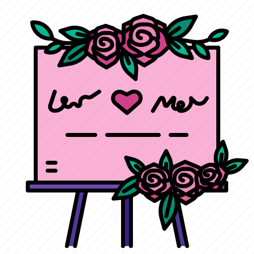 Signpost, background, wedding, decoration, love, ceremony, flower icon - Download on Iconfinder