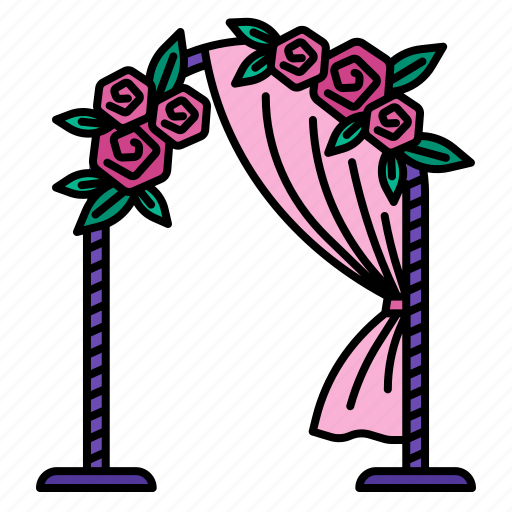 Wedding, arch, decoration, ceremony, marriage, event, floral icon - Download on Iconfinder