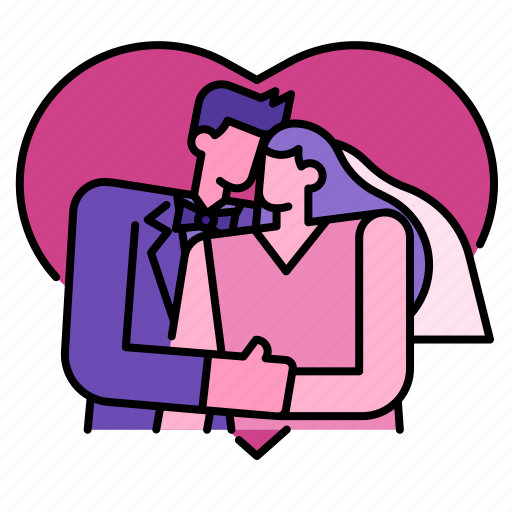 Wedding, love, groom, bride, marriage, ceremony, kiss icon - Download on Iconfinder
