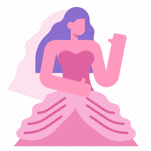 Bride, wedding, woman, female, dress, bridal, marriage icon - Download on Iconfinder