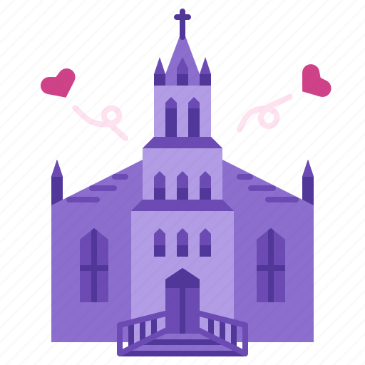 Church, ceremony, wedding, bride, marriage, groom, romantic icon - Download on Iconfinder