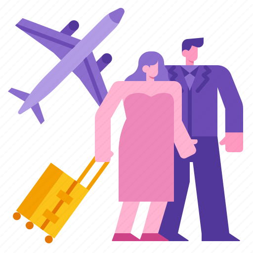Honeymoon, trip, travel, holiday, tourism, tourist, airplane icon - Download on Iconfinder