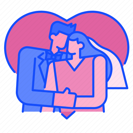 Wedding, love, groom, bride, marriage, kiss, couple icon - Download on Iconfinder