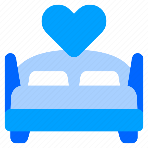 Bedroom, bed, hotel, heart, love icon - Download on Iconfinder