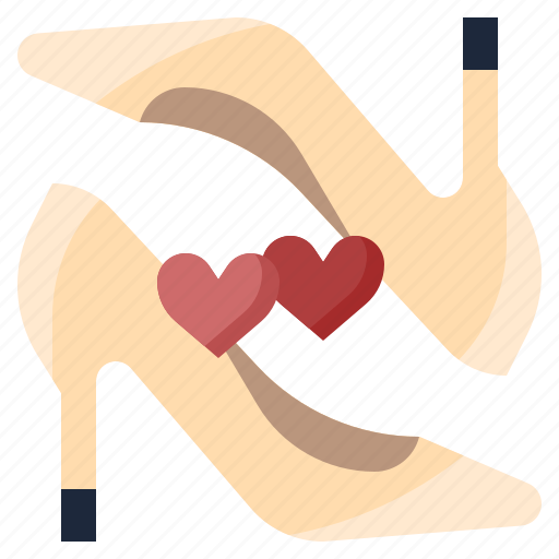 High, heel, footwear, women, wedding, hearts icon - Download on Iconfinder