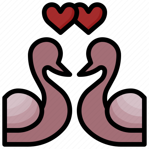 Swan, wedding, marriage, love, romance, valentines icon - Download on Iconfinder