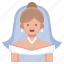 bride, wedding, marriage, love, and, romance, avatar 