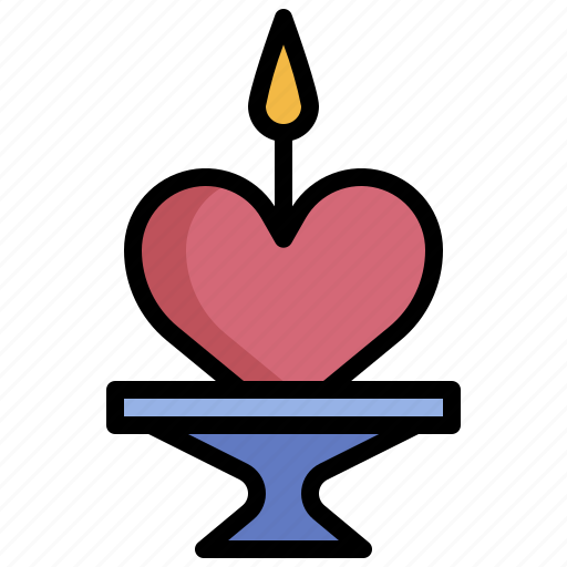 Candle, wedding, marriage, love, and, romance, fire icon - Download on Iconfinder