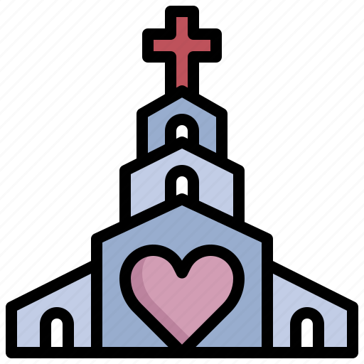Church, catholic, love, and, romance, marriage, building icon - Download on Iconfinder