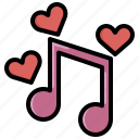 music, song, player, love, and, romance, heart