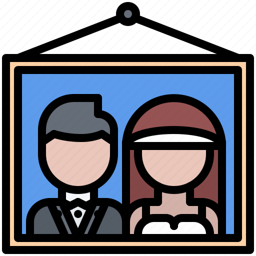Newlyweds, groom, bride, photo, photography, wedding, love icon - Download on Iconfinder