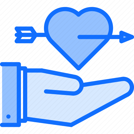 Hand, heart, arrow, wedding, love, married, family icon - Download on Iconfinder