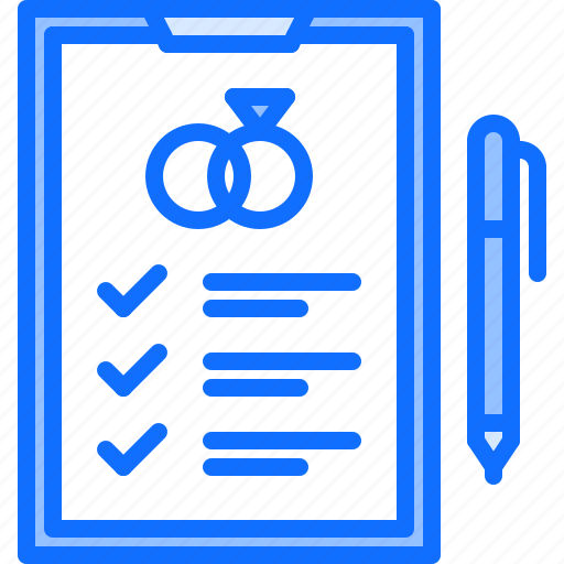 List, pen, check, plan, manager, management, wedding icon - Download on Iconfinder