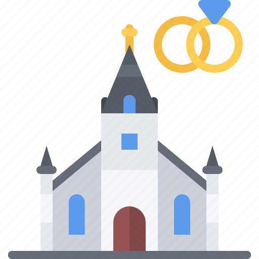 Church, building, rings, wedding, love, married, family icon - Download on Iconfinder