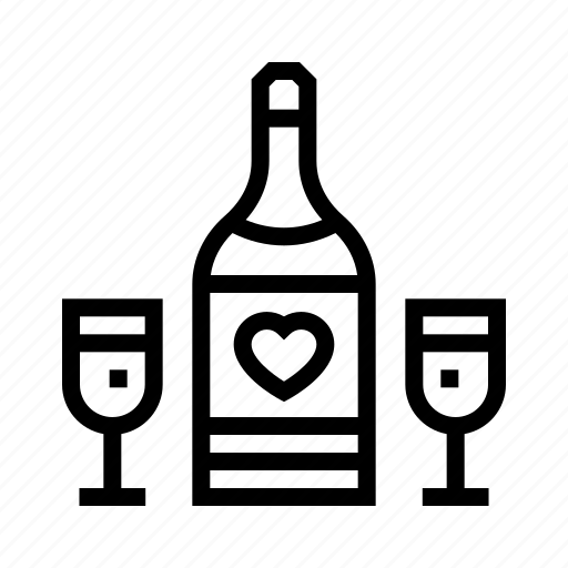 Champagne, celebration, wedding, drink, glass, bottle, wine icon - Download on Iconfinder