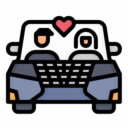 Wedding, car, engagement, couple, bride icon - Download on Iconfinder