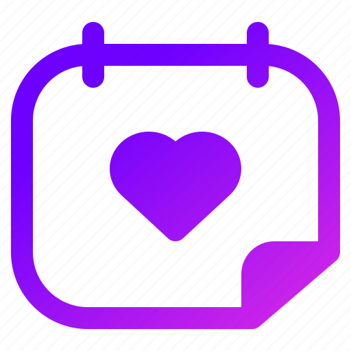 Calendar, love, schedule, heart, date icon - Download on Iconfinder