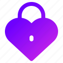 padlock, love, romantic, heart, key