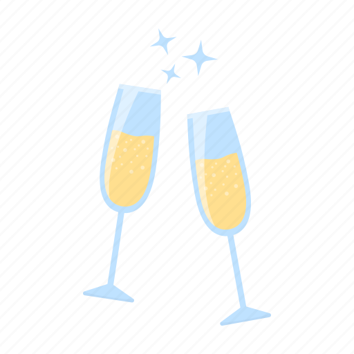 Alcohol, champagne, drink, glass, jingle, wedding icon - Download on Iconfinder