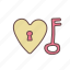 heart, key, lock, love, romance, romantic, valentine 