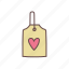 tag, badge, heart, label, love 