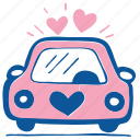 auto, automobile, car, love, transport, wedding