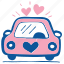 auto, automobile, car, love, transport, wedding 
