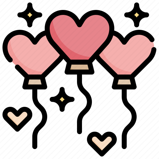 Balloons, heart, love, valentines, celebration icon - Download on Iconfinder