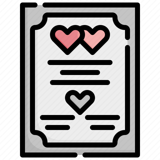 Marriage, certificate, contract, license icon - Download on Iconfinder