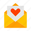 love letter, message, love, envelope, heart 