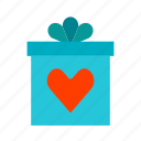 wedding present, gift box, wedding, heart, marriage