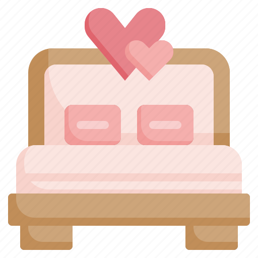 Bed, double, bedroom, heart, married icon - Download on Iconfinder