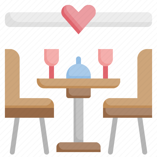 Romantic, dinner, table, dating, wine, date icon - Download on Iconfinder