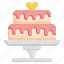 wedding, cake, heart, love, sweet, food 