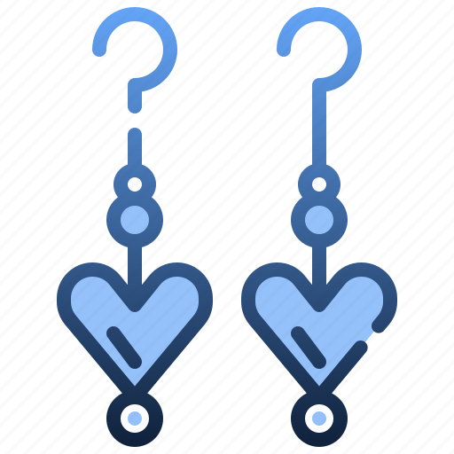 Earring, accesory, jewel, hearts, fashion icon - Download on Iconfinder