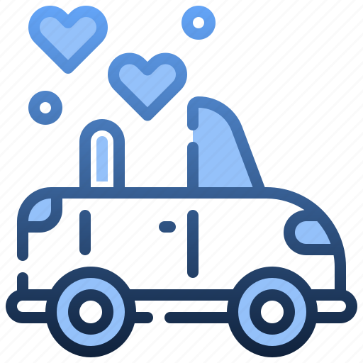 Wedding, car, just, married, honeymoon, valentines, romantic icon - Download on Iconfinder