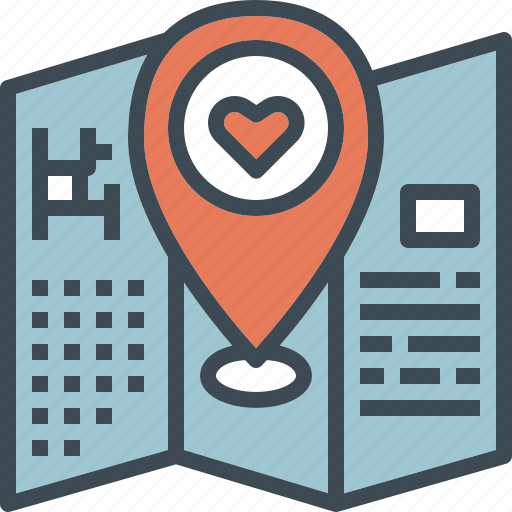 Brochure, location, map, pin, wedding icon - Download on Iconfinder