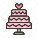 wedding cake, heart, love, wedding, engagement