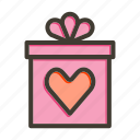 wedding present, gift box, wedding, heart, marriage