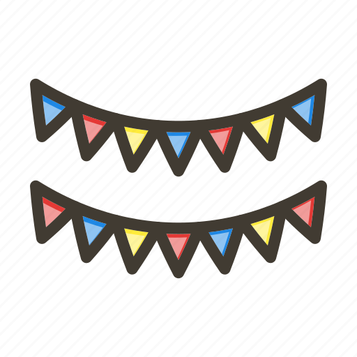 Bunting, decoration, celebrations, wedding, functions icon - Download on Iconfinder