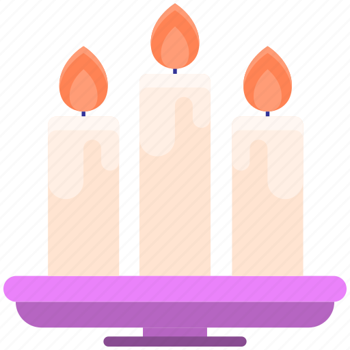 Candles, candlestick, fire, flame icon - Download on Iconfinder