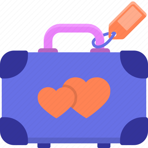 Honeymoon, luggage, suitcase, travel icon - Download on Iconfinder