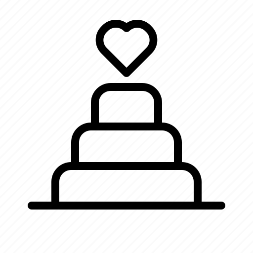 Cake, wedding, love, valentine, valentines, heart, marriage icon - Download on Iconfinder