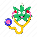 marijuana stethoscope, medical cannabis, medical weed, weed leaf, stethoscope