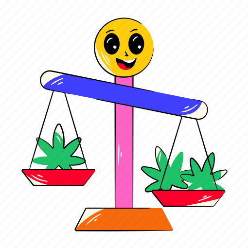 Balance scale, marijuana legislation, weed scale, weed balance, weed law icon - Download on Iconfinder